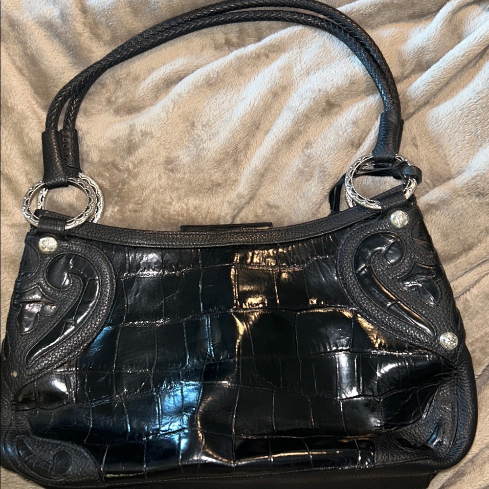 Brighton Black Leather Handbag